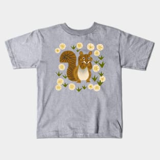 Squirrel And Dandelions Kids T-Shirt